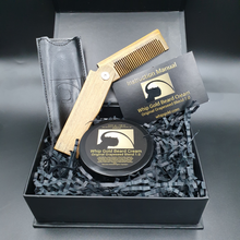 Load image into Gallery viewer, Beard Care Gift Box for Men- Beard Cream and Sandalwood Beard Comb