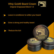 Load image into Gallery viewer, Whip Gold Beard Cream - Coconut Beeswax Blend - Light Hold - 100 ml
