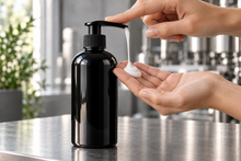 Load image into Gallery viewer, Unlabelled pump bottle with black pump closure

