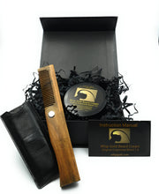 Load image into Gallery viewer, Beard Care Gift Box for Men- Beard Cream and Sandalwood Beard Comb
