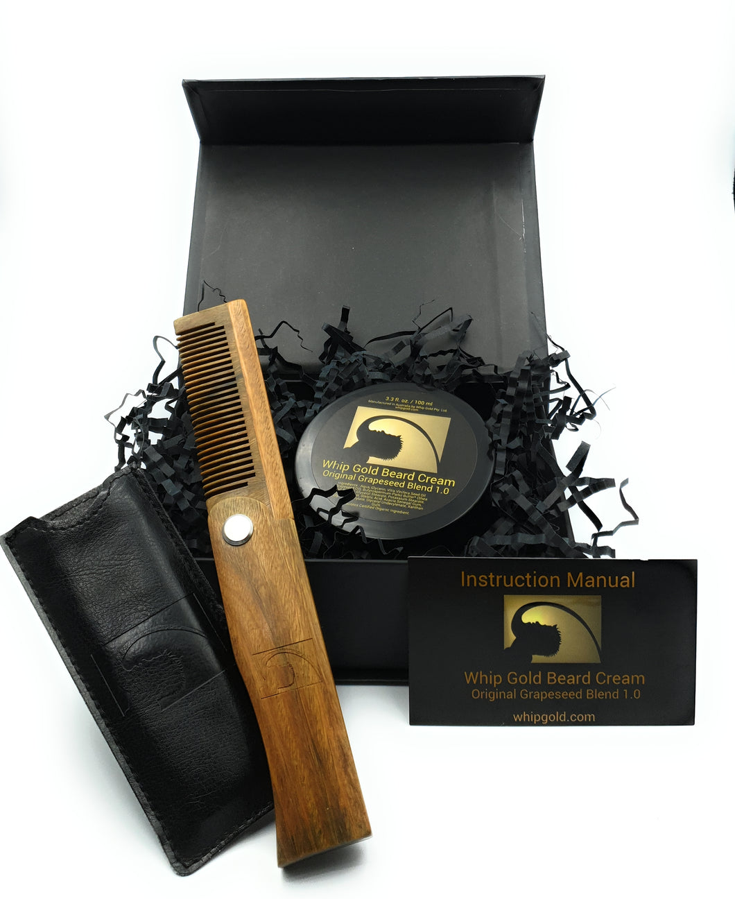 Beard Care Gift Box for Men- Beard Cream and Sandalwood Beard Comb