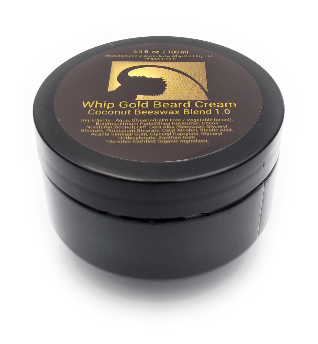 Whip Gold Beard Cream - Coconut Beeswax Blend -  Light Hold - 100 ml