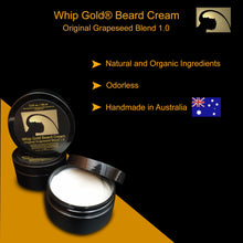 Load image into Gallery viewer, Whip Gold Beard Cream - Coconut Beeswax Blend -  Light Hold - 100 ml
